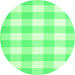 Square Checkered Green Modern Rug, con1723grn