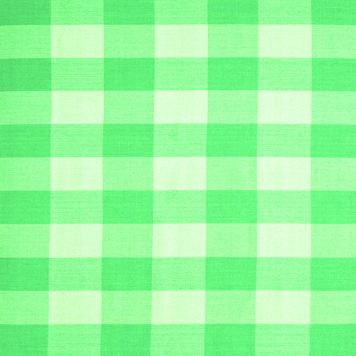 Round Machine Washable Checkered Green Modern Area Rugs, wshcon1723grn