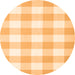 Square Checkered Orange Modern Rug, con1723org