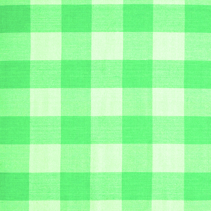Serging Thickness of Machine Washable Checkered Green Modern Area Rugs, wshcon1723grn