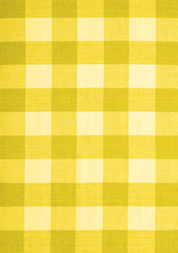 Checkered Yellow Modern Rug, con1723yw