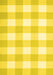 Checkered Yellow Modern Rug, con1723yw