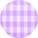 Round Checkered Purple Modern Rug, con1723pur