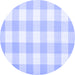 Round Checkered Blue Modern Rug, con1723blu