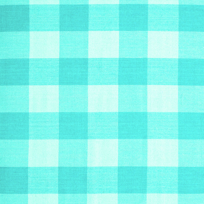 Machine Washable Checkered Turquoise Modern Area Rugs, wshcon1723turq