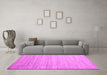 Machine Washable Abstract Pink Contemporary Rug in a Living Room, wshcon1724pnk