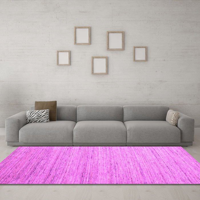 Machine Washable Abstract Pink Contemporary Rug in a Living Room, wshcon1724pnk