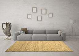Machine Washable Abstract Brown Contemporary Rug in a Living Room,, wshcon1724brn