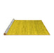 Sideview of Machine Washable Abstract Yellow Contemporary Rug, wshcon1724yw