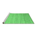 Sideview of Machine Washable Abstract Emerald Green Contemporary Area Rugs, wshcon1724emgrn