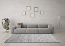 Machine Washable Abstract Gray Contemporary Rug in a Living Room,, wshcon1724gry
