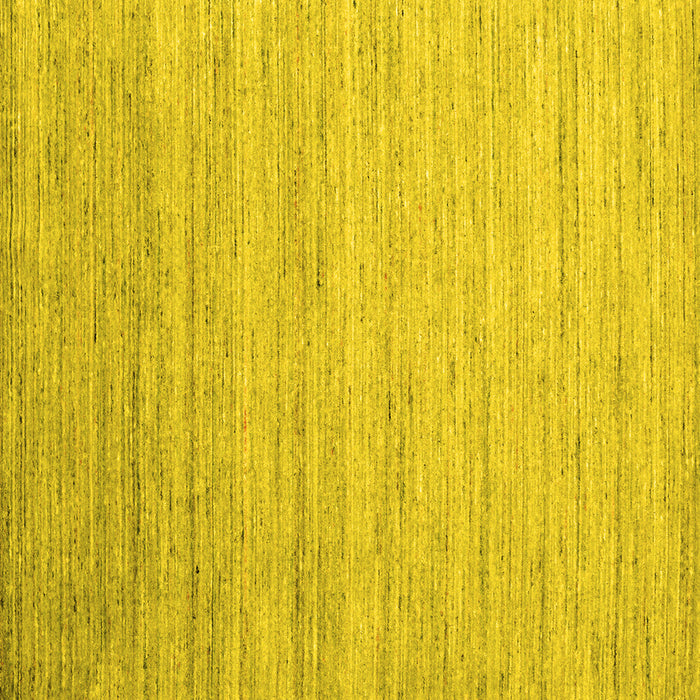 Square Abstract Yellow Contemporary Rug, con1724yw