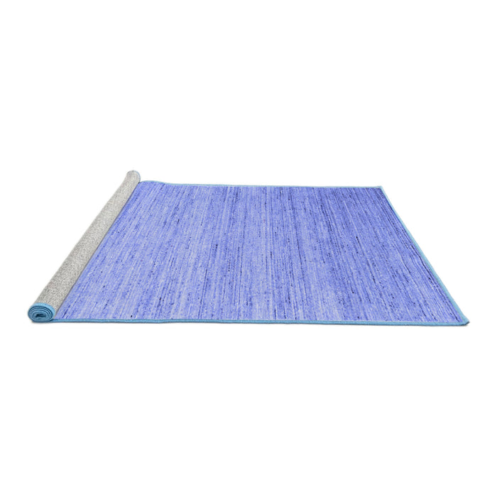 Sideview of Machine Washable Abstract Blue Contemporary Rug, wshcon1724blu