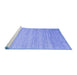 Sideview of Machine Washable Abstract Blue Contemporary Rug, wshcon1724blu