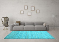 Machine Washable Abstract Light Blue Contemporary Rug, wshcon1724lblu