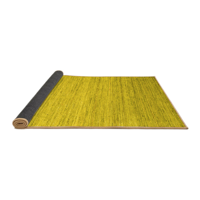 Sideview of Abstract Yellow Contemporary Rug, con1724yw
