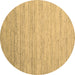 Round Abstract Brown Contemporary Rug, con1724brn