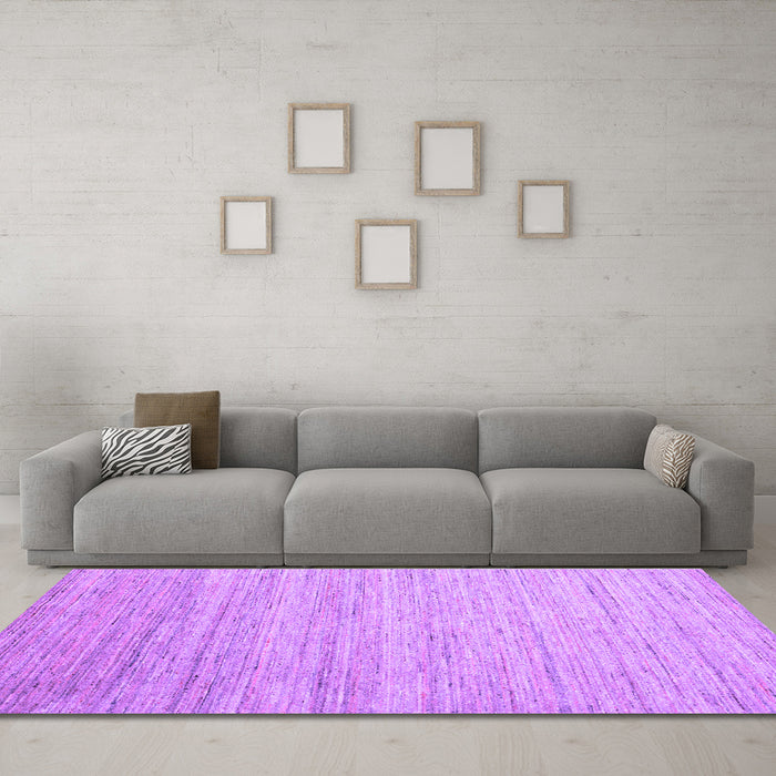 Machine Washable Abstract Purple Contemporary Area Rugs in a Living Room, wshcon1724pur