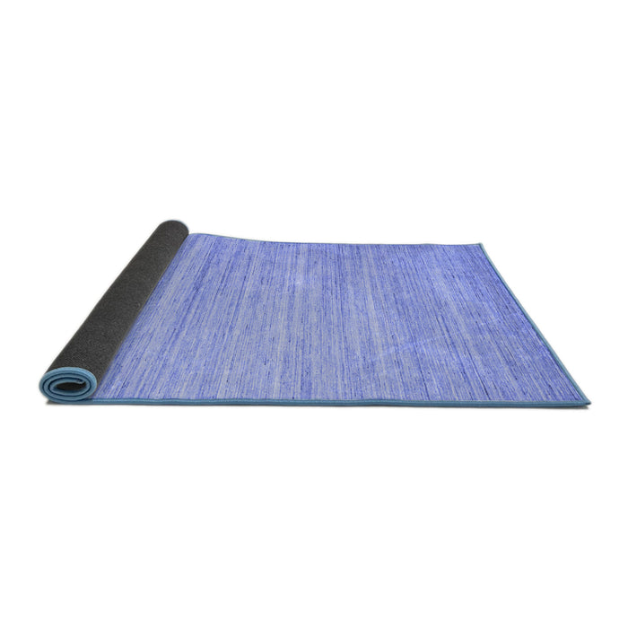 Sideview of Abstract Blue Contemporary Rug, con1725blu