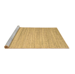 Sideview of Machine Washable Abstract Brown Contemporary Rug, wshcon1725brn