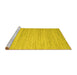 Sideview of Machine Washable Abstract Yellow Contemporary Rug, wshcon1725yw