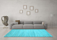 Machine Washable Abstract Light Blue Contemporary Rug, wshcon1725lblu