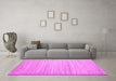 Machine Washable Abstract Pink Contemporary Rug in a Living Room, wshcon1725pnk