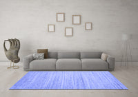 Machine Washable Abstract Blue Contemporary Rug, wshcon1725blu