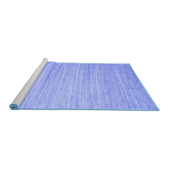Sideview of Machine Washable Abstract Blue Contemporary Rug, wshcon1725blu