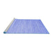 Sideview of Machine Washable Abstract Blue Contemporary Rug, wshcon1725blu