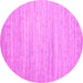 Round Abstract Pink Contemporary Rug, con1725pnk