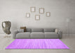 Machine Washable Abstract Purple Contemporary Area Rugs in a Living Room, wshcon1725pur