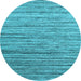 Round Abstract Light Blue Contemporary Rug, con1726lblu