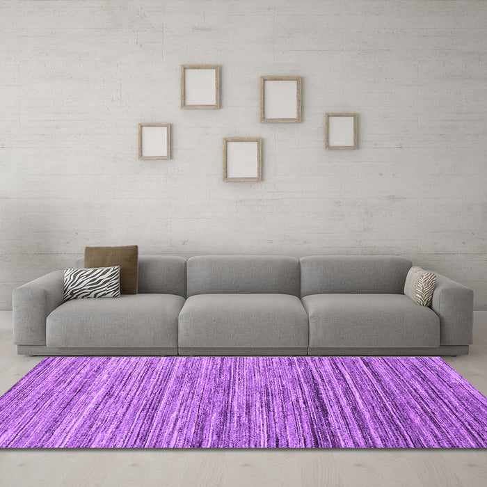 Machine Washable Abstract Purple Contemporary Area Rugs in a Living Room, wshcon1726pur
