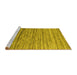 Sideview of Machine Washable Abstract Yellow Contemporary Rug, wshcon1726yw