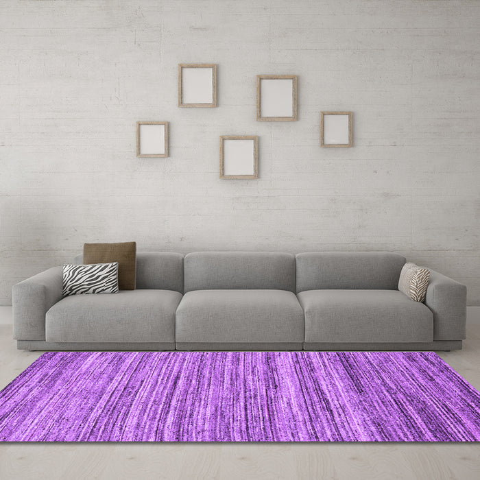 Machine Washable Abstract Purple Contemporary Area Rugs in a Living Room, wshcon1727pur