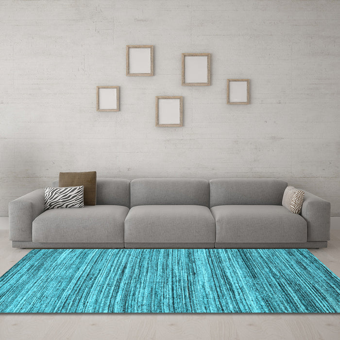 Machine Washable Abstract Light Blue Contemporary Rug in a Living Room, wshcon1727lblu