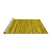 Sideview of Machine Washable Abstract Yellow Contemporary Rug, wshcon1727yw