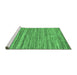 Sideview of Machine Washable Abstract Emerald Green Contemporary Area Rugs, wshcon1727emgrn