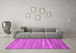 Machine Washable Abstract Pink Contemporary Rug in a Living Room, wshcon1727pnk