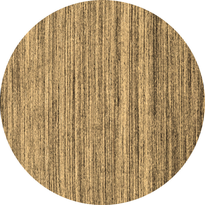 Round Abstract Brown Contemporary Rug, con1727brn