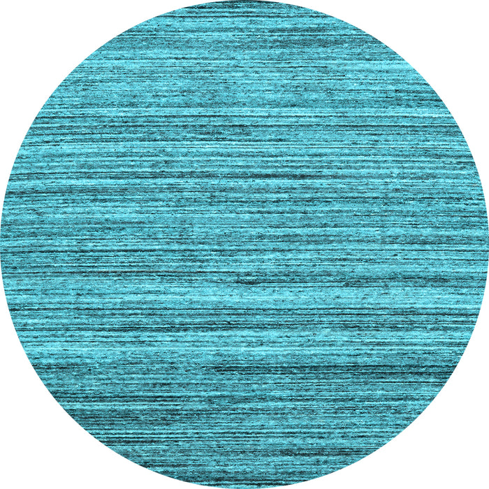 Round Abstract Light Blue Contemporary Rug, con1727lblu