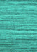 Machine Washable Abstract Turquoise Contemporary Area Rugs, wshcon1727turq