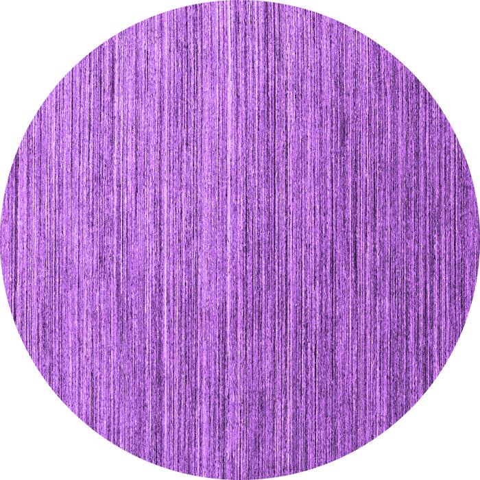 Round Abstract Purple Contemporary Rug, con1728pur