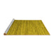 Sideview of Machine Washable Abstract Yellow Contemporary Rug, wshcon1728yw