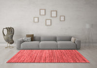 Machine Washable Abstract Red Contemporary Rug, wshcon1728red