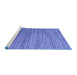 Sideview of Machine Washable Abstract Blue Contemporary Rug, wshcon1728blu