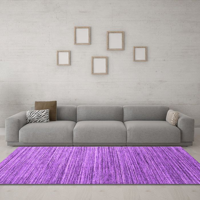 Machine Washable Abstract Purple Contemporary Area Rugs in a Living Room, wshcon1728pur