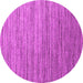 Round Abstract Pink Contemporary Rug, con1728pnk