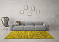 Machine Washable Abstract Yellow Contemporary Rug, wshcon1728yw